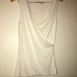 Stefanel White Criss Crossed Tank Top